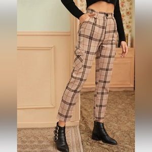 ❗2/$20❗Flap Pocket Plaid Straight Pants